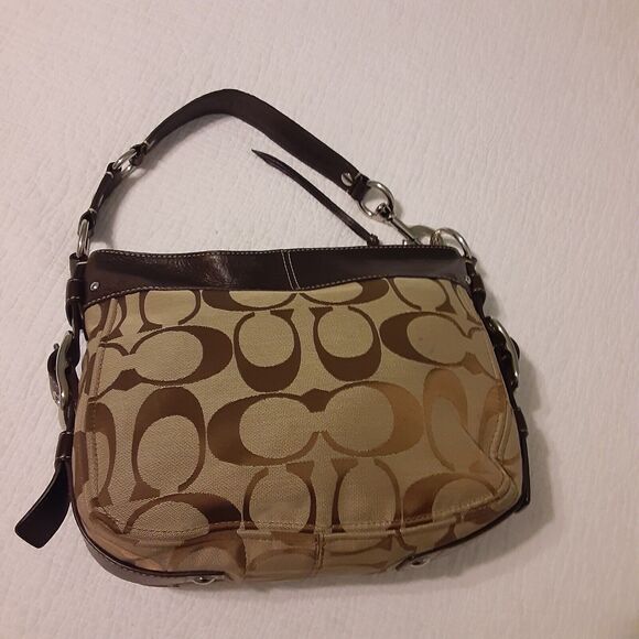 Coach Signature Zoe Canvas Handbag - Picture 14 of 16
